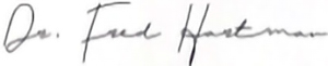 Dr. Fred Hartman Signature