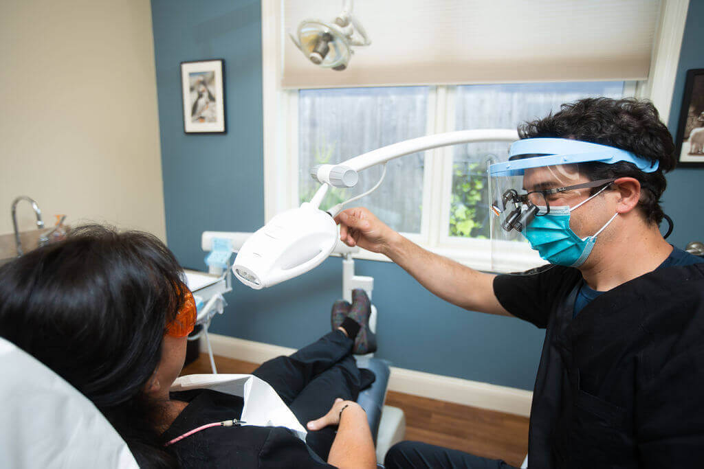 Doctor and patient at RI dental.